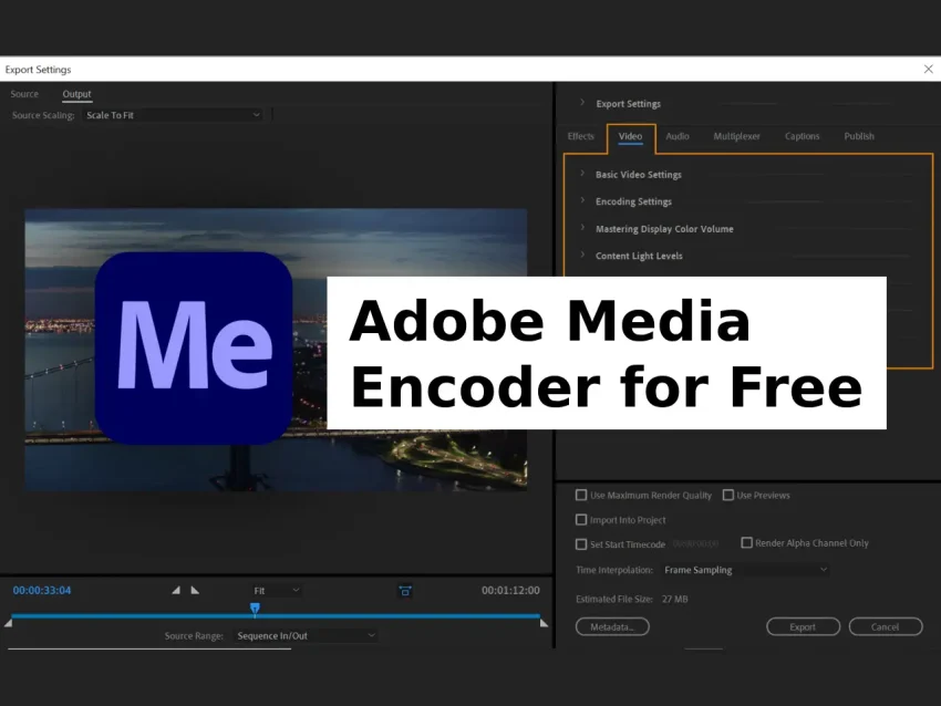 Download Adobe Media Encoder premium software